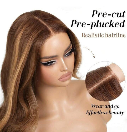 Body Wave Lace Front human blend Wig