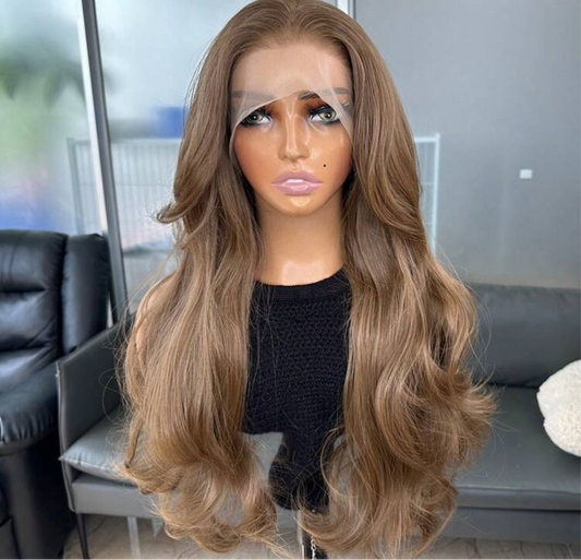 Brown 22 inch lace front wig