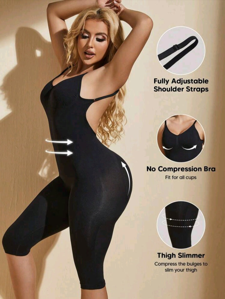Backless tummy control bodysuit