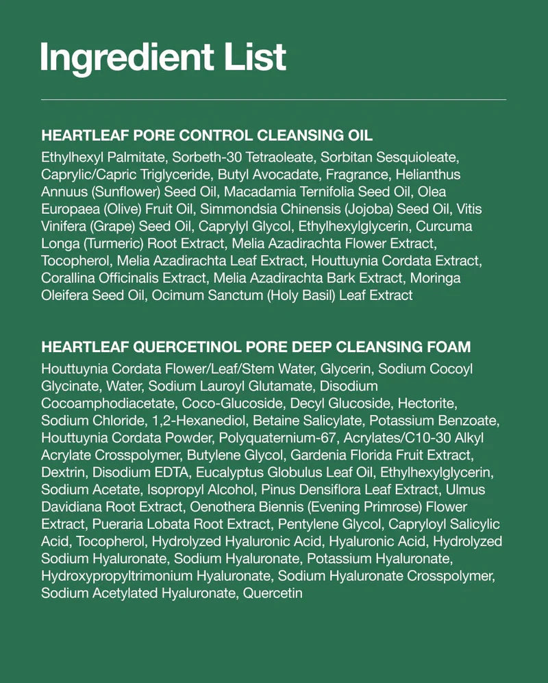 Anua Heartleaf Double Cleansing Duo (Cleansing Oil 200ml + Deep Cleansing Foam 150ml)