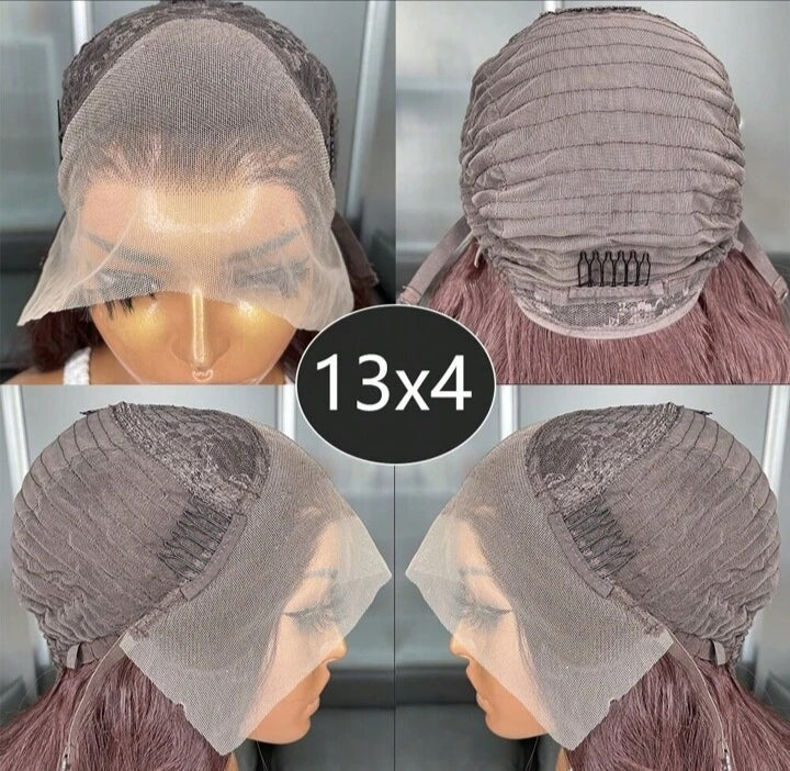 Auburn Long Body Wave Glueless Wig (human hair blend)