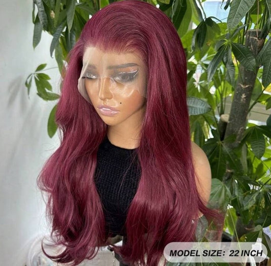 Burgundy 13x6 lace front wig