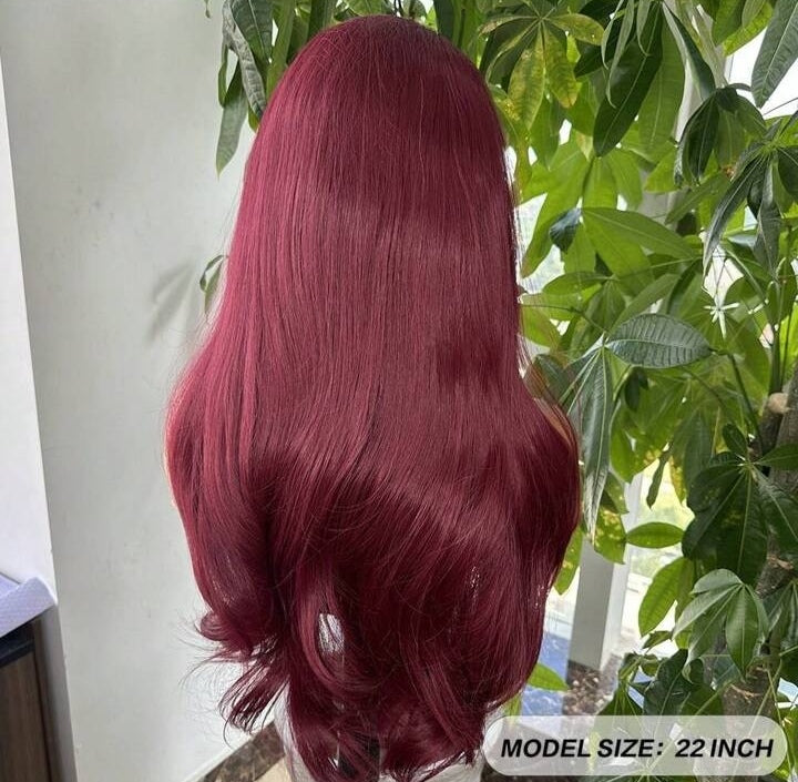 Burgundy 13x6 lace front wig