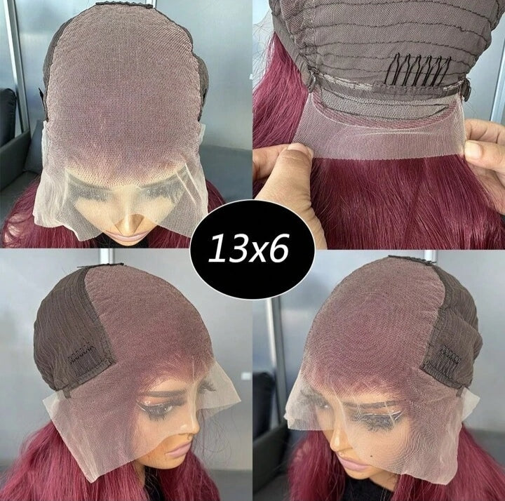Burgundy 13x6 lace front wig