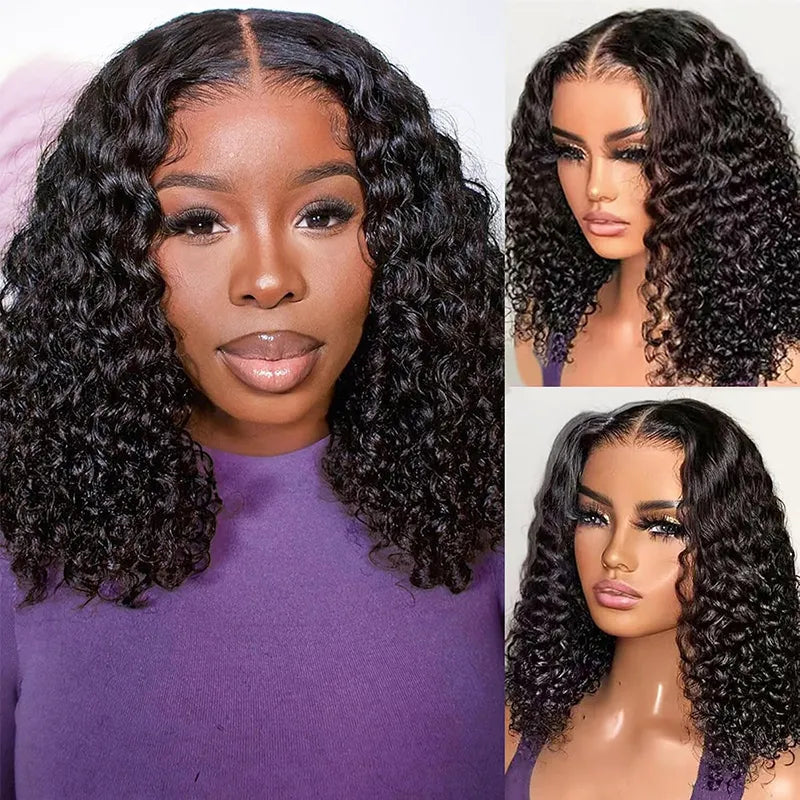 5x5 glueless curly wig (human hair)