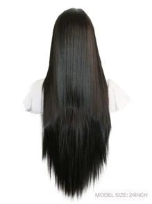24 inch straight Lace Front Wig (human blend)