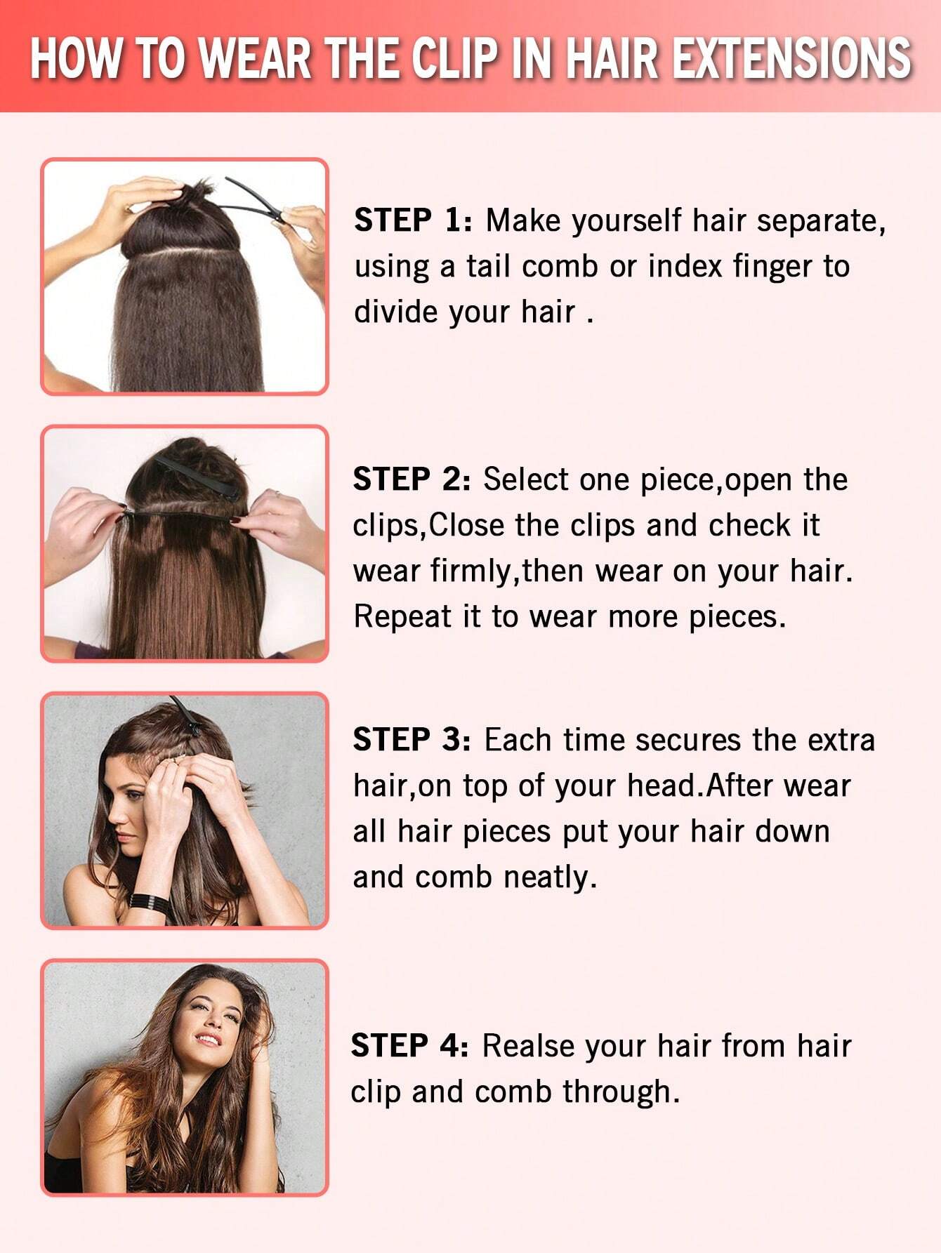 18-Inch Black 100% Human Hair - Natural Wave Clip-In / Extension