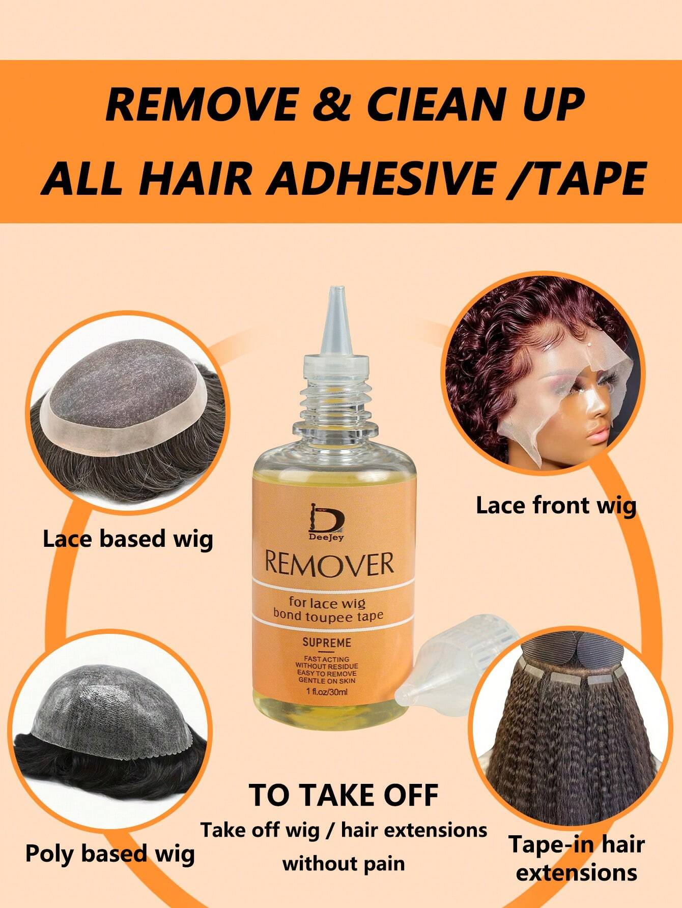 Deejay 2-Piece Wig Glue & Remover Set — Waterproof Lace Adhesive + Remover