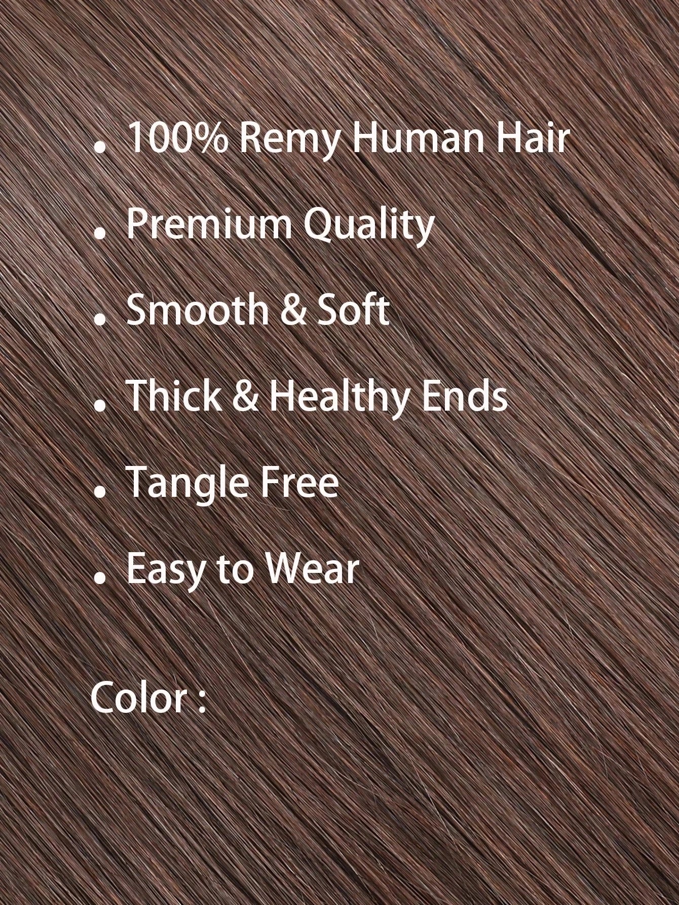 7pc Dark Brown natural wave Clip In Human Hair