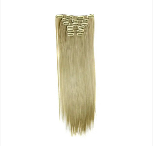 Blonde 6 piece 16-Clip 23inch Straight Hair Extensions