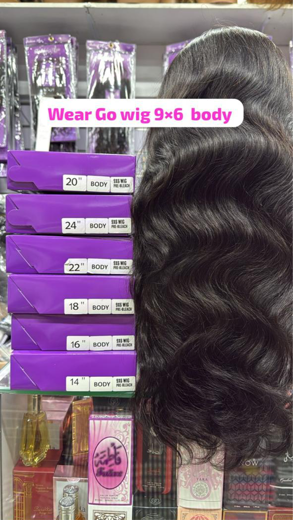 Wear and go body wave 9x6 human hair wig