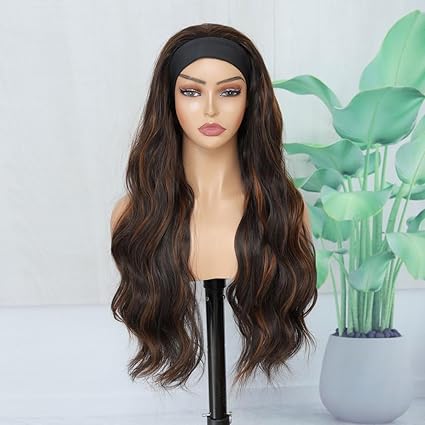 Ombré honey brown headband wig 30 inch