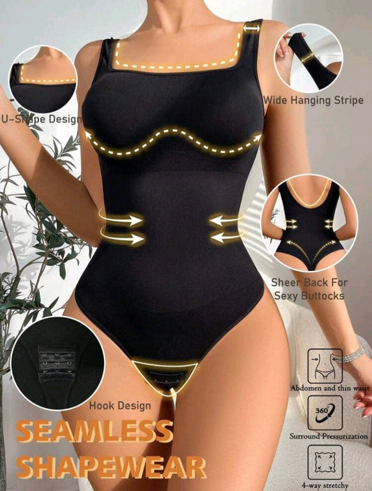 Seamless body shaper bodysuit