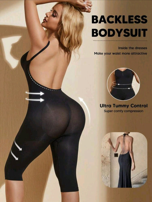 Backless tummy control bodysuit