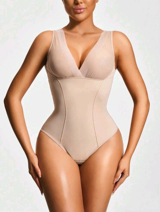 Deep V Shapewear thong bodysuit