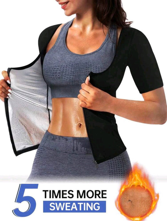 Short Sleeve Body Shaping Sauna Suit