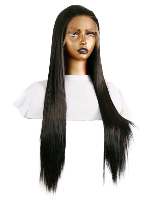 24 inch straight Lace Front Wig (human blend)