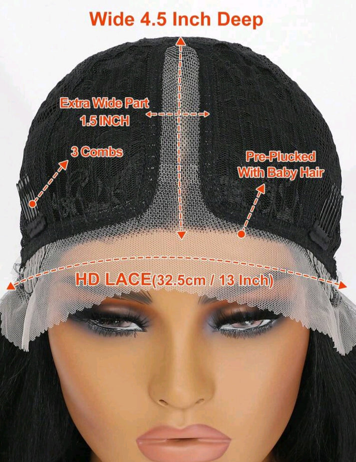 Black Brown Curly Wig (human blend)