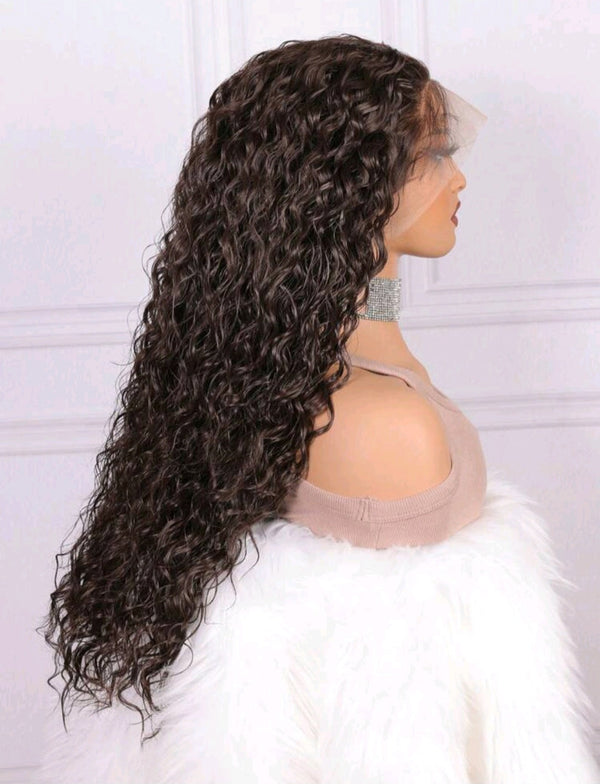 Chocolate Brown Soft Deep Lace Front Wig (human blend)