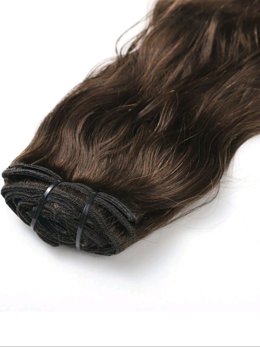 Brown Wave Clip-In Human Hair Extensions